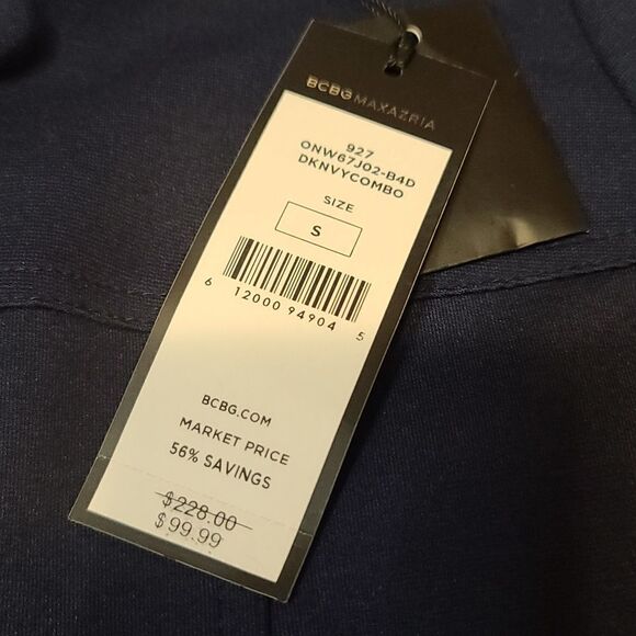 BCBG MaxAzria Blue Shift Dress Short Sleeve NEW Size Small - Picture 5 of 8